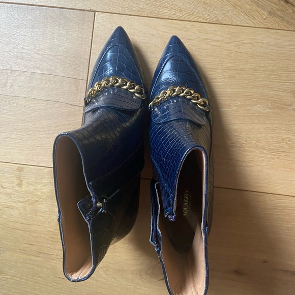 Aquazzura Editor 45mm booties in Navy, NWOT - Picture 9 of 11